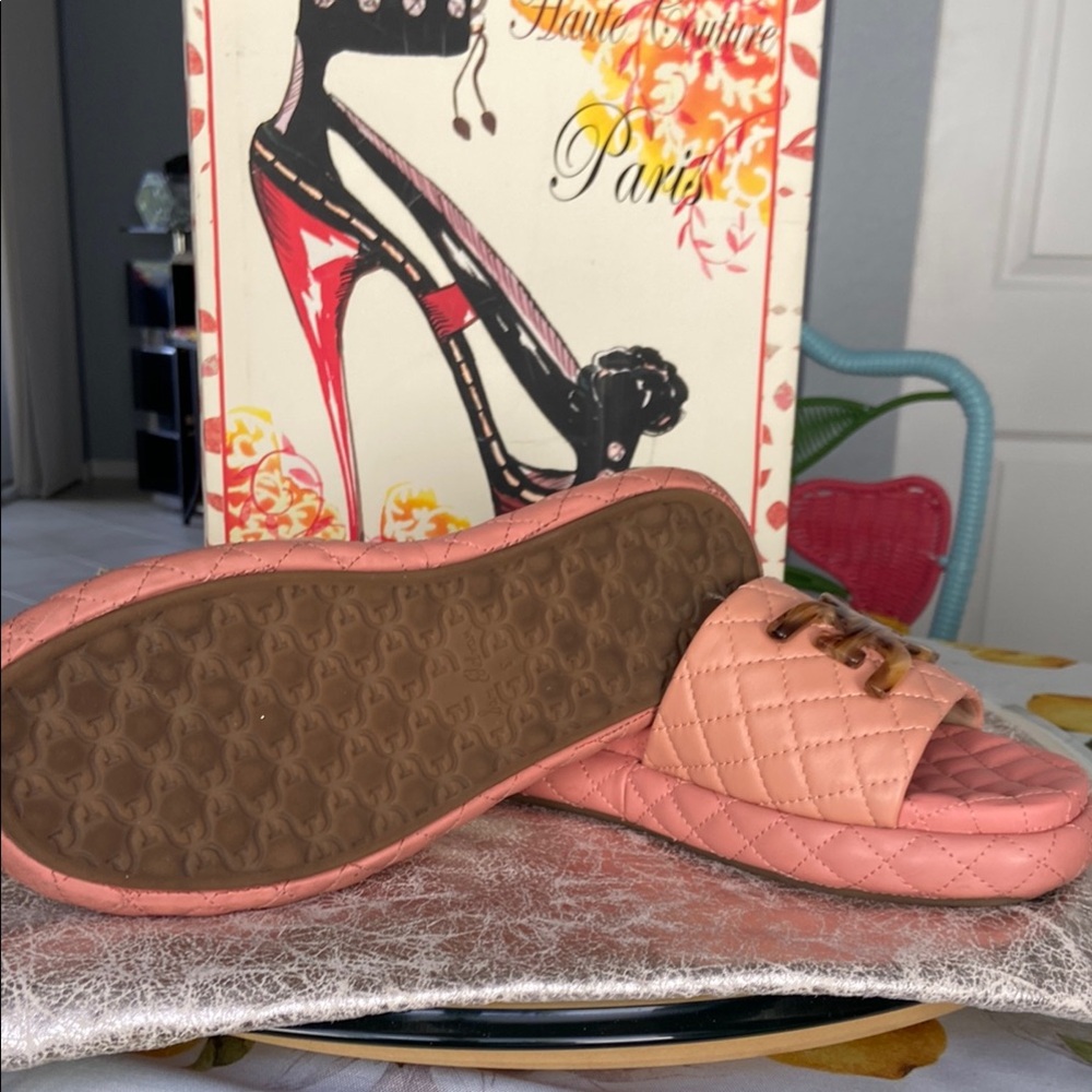 Sam Edelman Pink Quilted Slippers